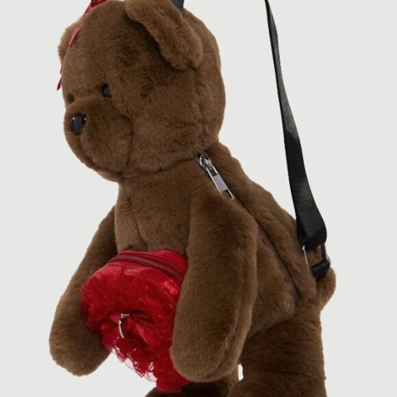 NEW Dolls Kill Sugar Thrillz Cutie To Be Loved Teddy Bear Backpack Valentine - Picture 3 of 4
